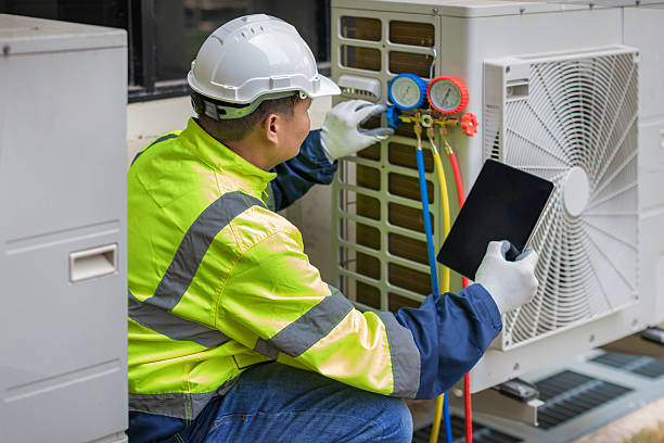 Professional Hvac technician working in Reston, VA